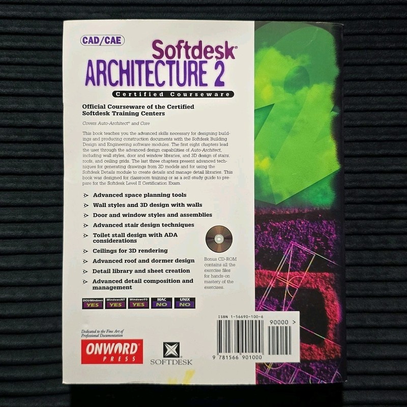 Softdesk Architectural Book 1 & 2 With Unused CD’s - Onward Press (Decent Cond.) gallery