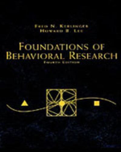 Quantitative Methods in Psychology Ser.: Foundations of Behavioral