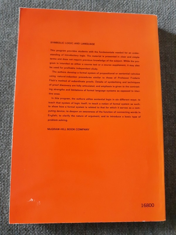 Symbolic Logic And Language, James Dickoff & Patricia James, TPB 1965 Good gallery