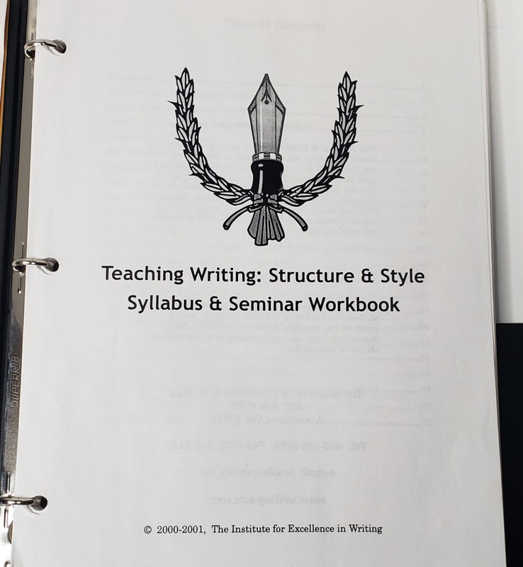 IEW - Teaching Writing: Structure and Style Seminar Practicum Workbook Binder gallery