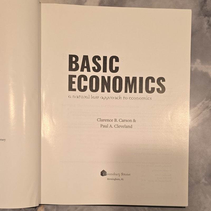 Basic Economics Fourth Edition Hardcover by Carson & Cleveland Boundary Stone gallery
