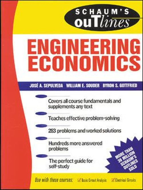 Schaums Outline of Engineering Economics Paperback Jose A. Sepulv