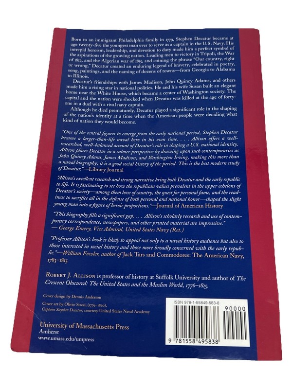 Signed Stephen Decatur : American Naval Hero, 1779-1820 by Robert J. Allison gallery