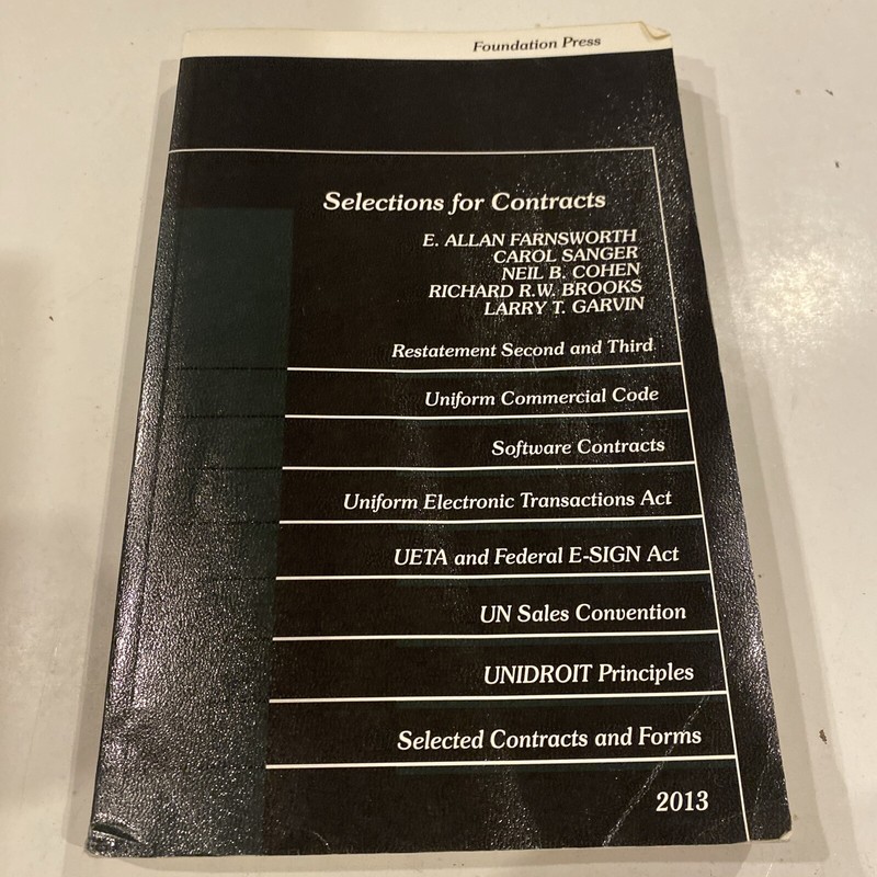 Selections for Contracts, 2013 (Selected Statutes) – Paperback