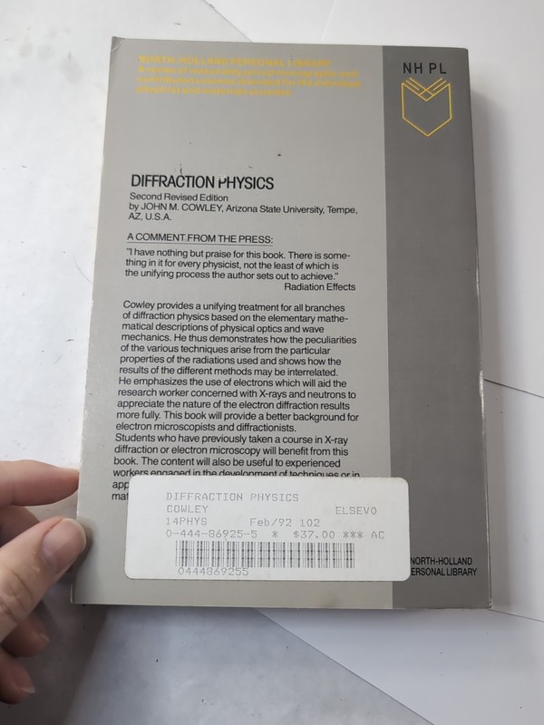 Diffraction Physics, North-Holland - Paperback, by Cowley J.M. gallery