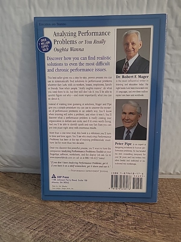 Analyzing Performance Problems: Or, You Really Oughta Wanna--How to Paperback gallery