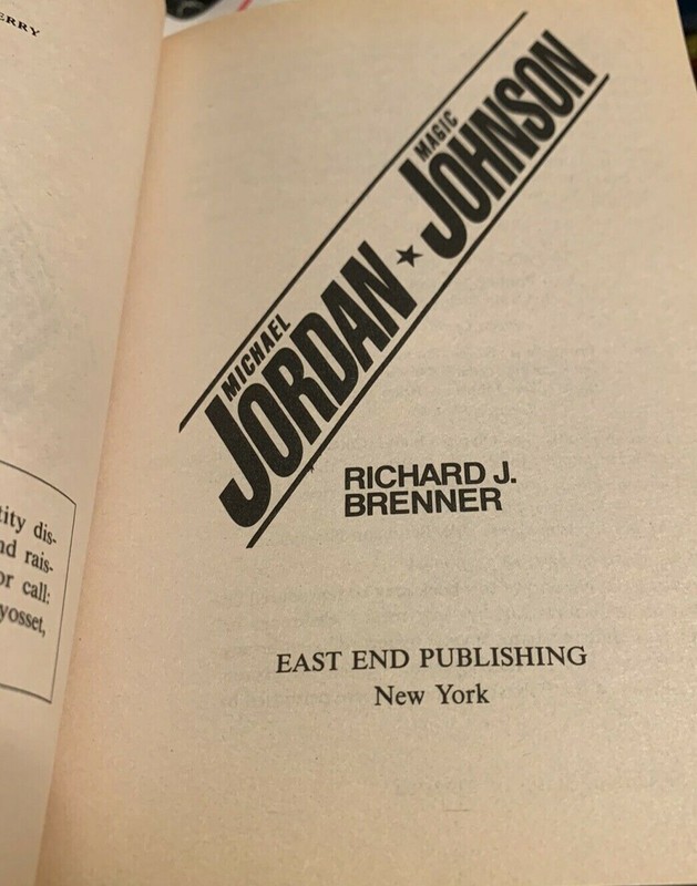 Michael Jordan / Magic Johnson Paperback Book w/ 12 Photos by Richard Brenner gallery
