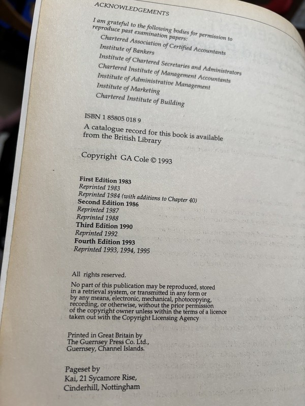 Management Theory And Practice, 4th Edition, G.A. Cole gallery