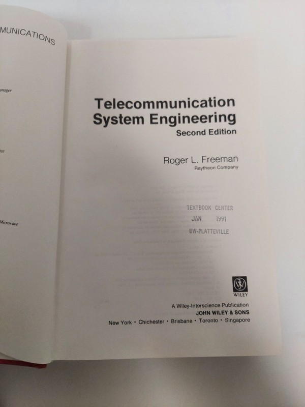 Telecommunication System Engineering 2nd Edition - Wiley Series Book R. Freeman gallery