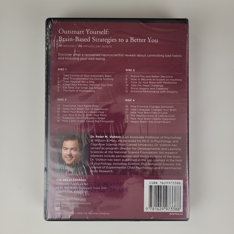 Great Courses Outsmart Yourself Controlling Bad Habits DVD Book Set gallery