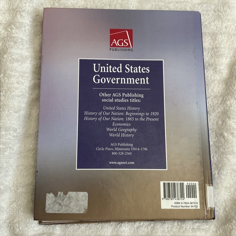 UNITED STATES GOVERNMENT TEACHERS EDITION Hardcover By AGS Secondary - VERY GOOD gallery