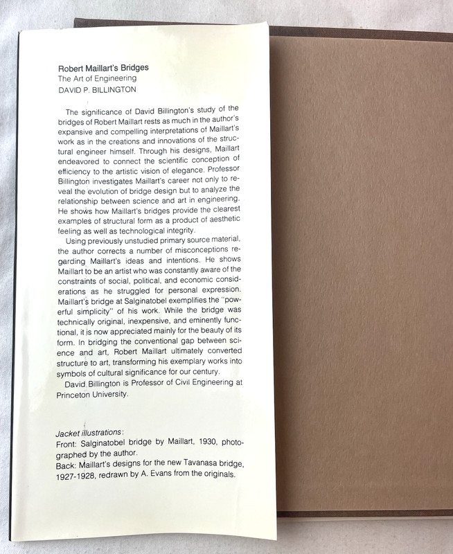 Robert Maillart's Bridges: The Art of Engineering by David P. Billington HC DJ gallery