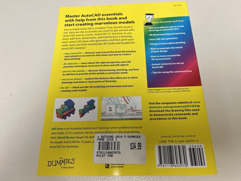 AutoCAD 2014 For Dummies - Paperback By Fane, Byrnes - RARELY USED 8/9/25 C gallery