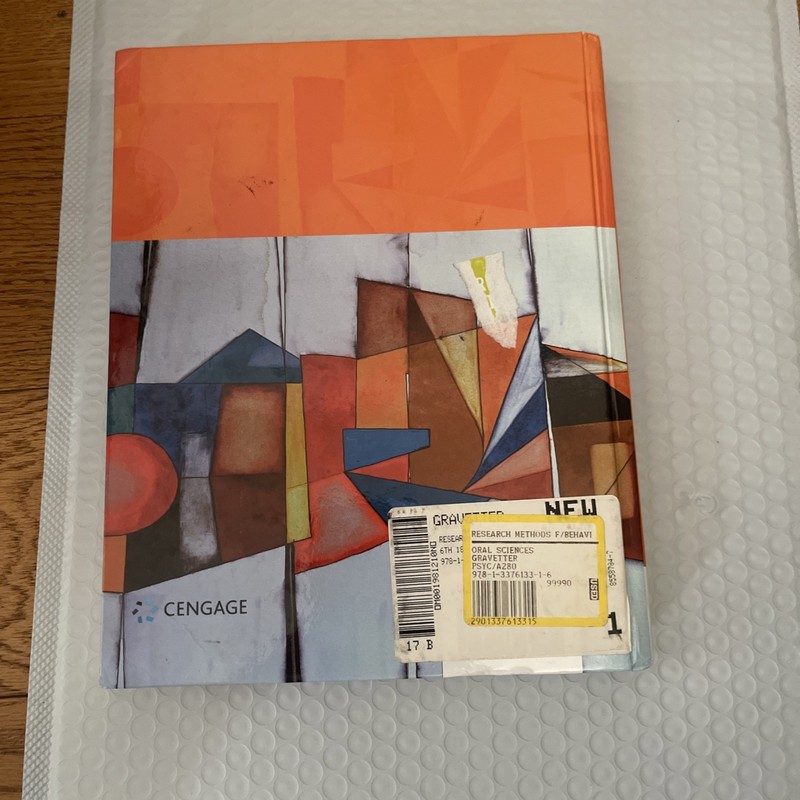 Research Methods for the Behavioral Sciences Textbook by Frederick J Gravetter gallery