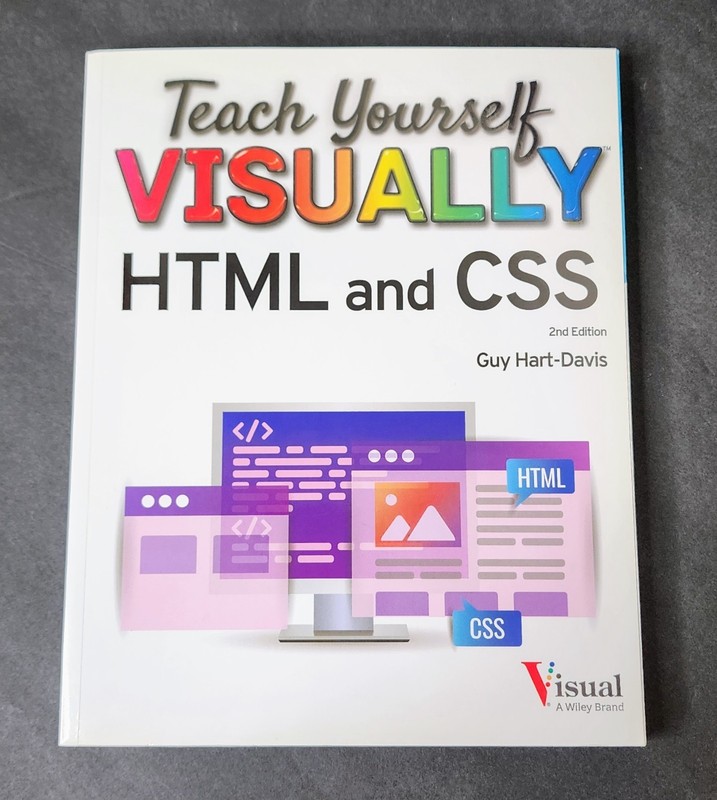Teach Yourself Visually HTML & CSS 2nd Ed. by Hart-Davis | 2023 Full-Color Guide