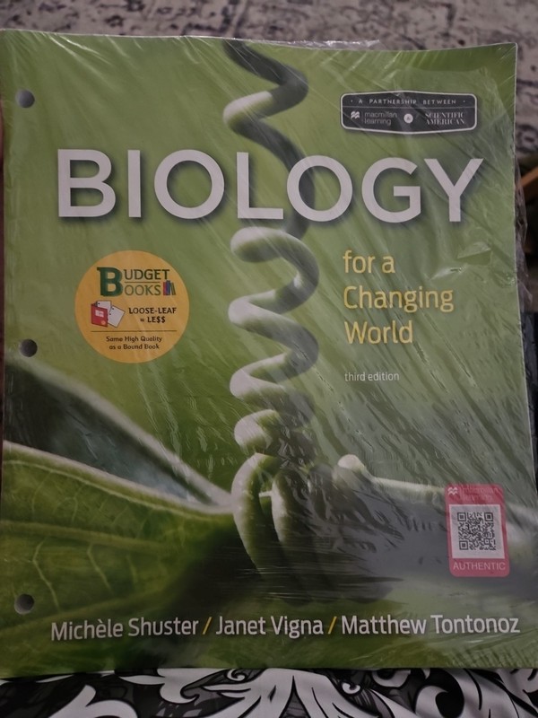 LOOSE-LEAF VERSION FOR SCIENTIFIC AMERICAN: BIOLOGY FOR A By Michele Shuster