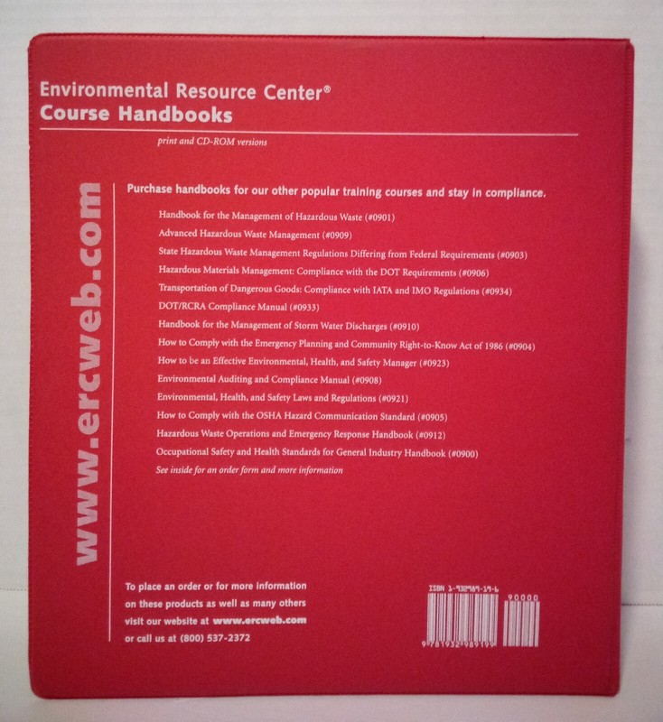 Hazardous Waste & Emergency Response Handbook 2007 ERC Compliance Course Book gallery