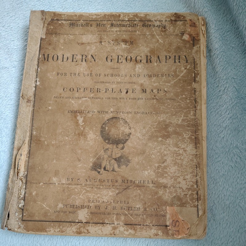 Antique Mitchell’s New Intermediate Geography Book