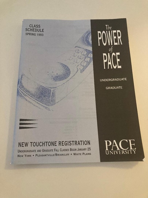 Pace University Spring 1993 Undergraduate/Graduate Class Schedule