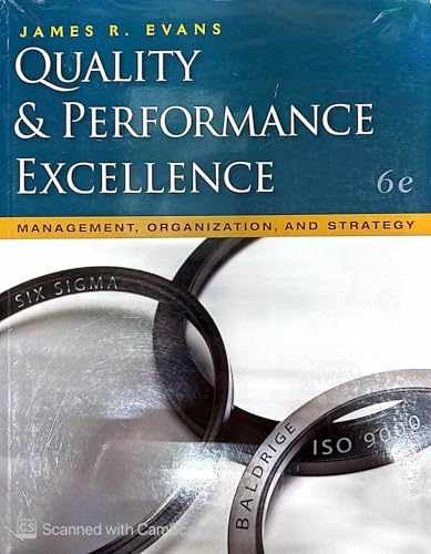 Quality & Performance Excellence – Paperback, by Evans James R. – Very Good