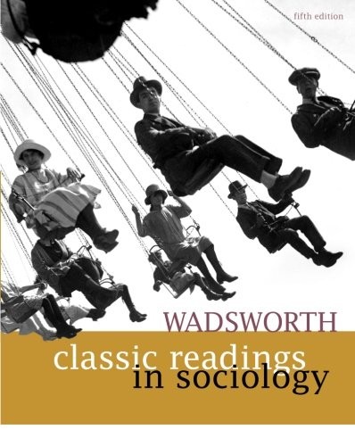 WADSWORTH CLASSIC READINGS IN SOCIOLOGY **Mint Condition**