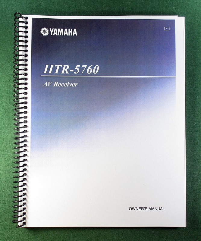 Yamaha HTR-5760 Instruction Manual: 88 Pages & Protective Covers!