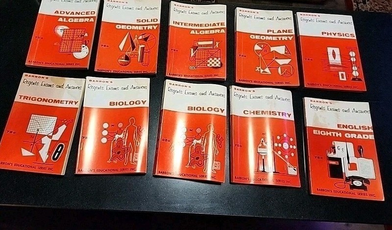 BARRONS 1960 Version Of 10 Regents Exams and Answers Paperbacks, Educational!