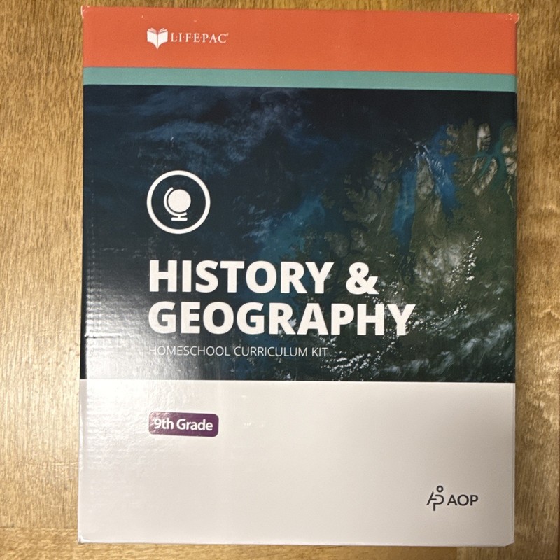 LIFEPAC History & Geography Homeschool Curriculum Kit Grade 9 w/Guide READ Des.