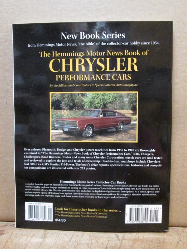 The Hemmings Motor News Book of CHRYSLER PERFORMANCE CARS, c. 2000 - MOPAR gallery