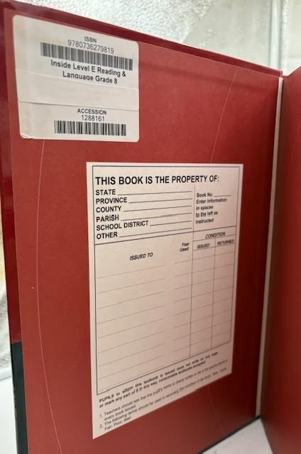 Inside Level E - TX Reading & Language - Hardcover - Please see photos gallery