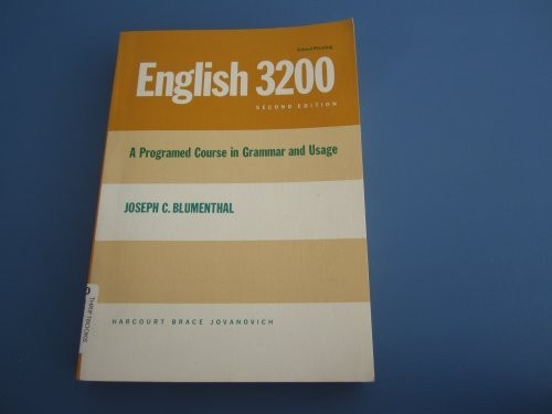 English 3200: A Programmed Course i…, Blumenthal, Jos