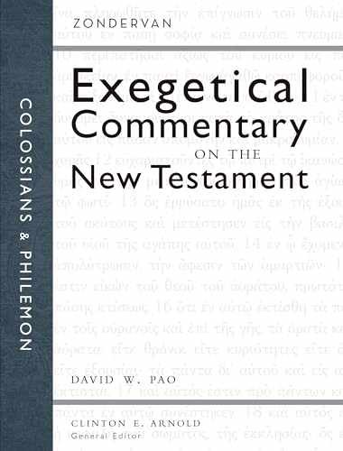Colossians and Philemon (Zondervan – Hardcover, by David W. Pao; – Very Good