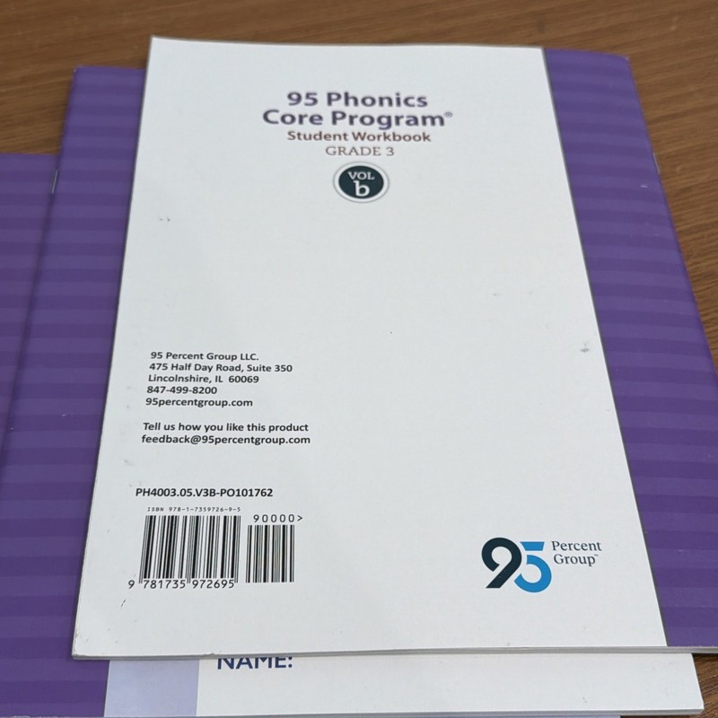 95 Phonics Core Program - Grade 3 - Student Workbooks (4) Vol. a, b, c, and d gallery