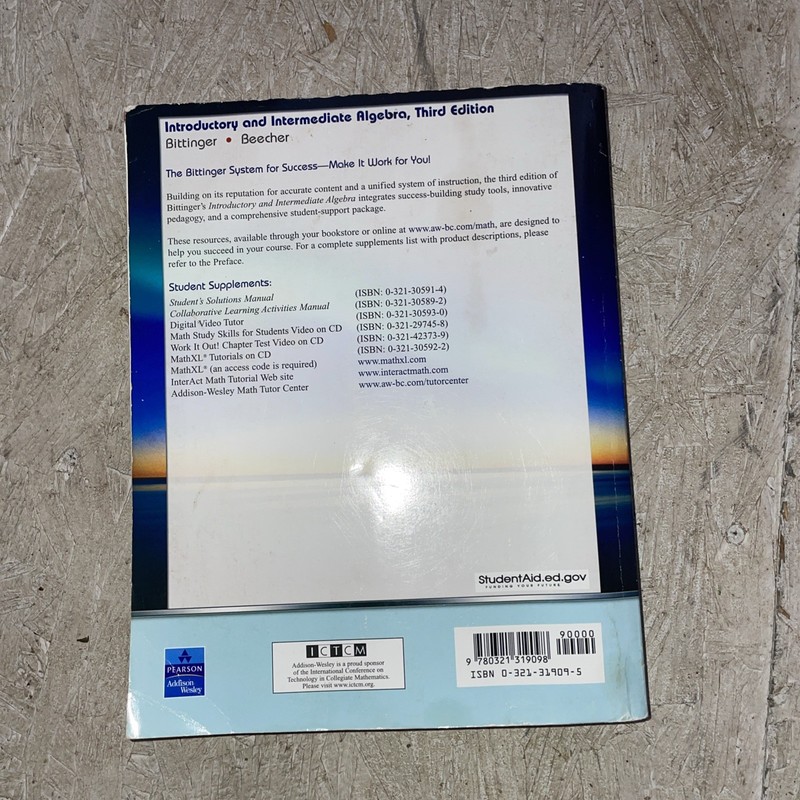 Introductory and Intermediate Algebra by Bittinger gallery