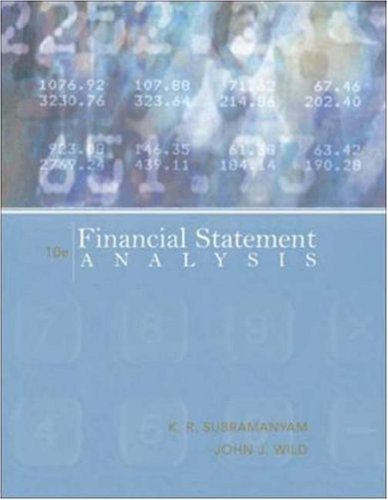 Financial Statement Analysis by Subramanyam, K. R., Wild, John