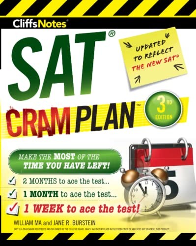 Cliffsnotes SAT Cram Plan 3rd Edition, Ma, William