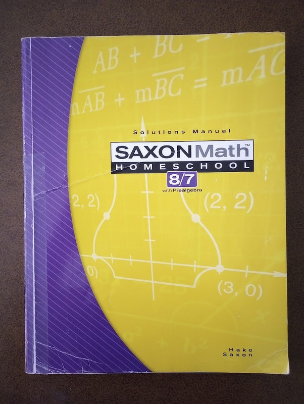 Saxon Math 8/7 with Prealgebra – Homeschool, Third Edition, Solutions Manual