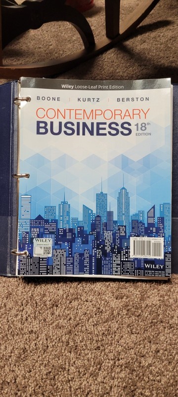 Wiley Loose-Leaf Contemporary Business 18th Edition Loose Leaf