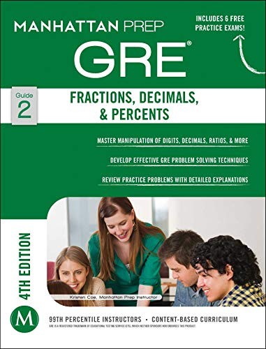 GRE Fractions, Decimals, & Percents (Manhattan Prep GRE Stra – VERY GOOD