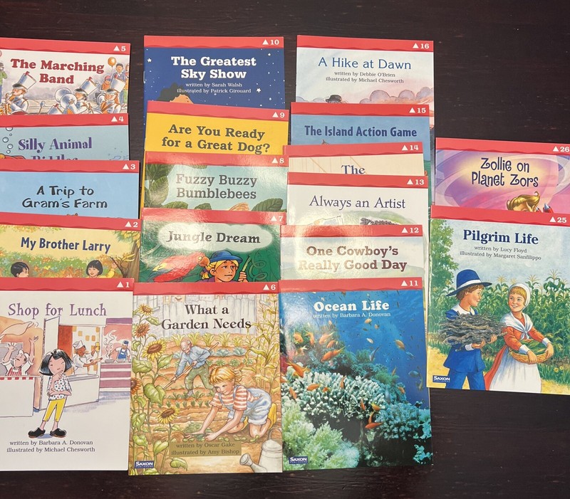 Saxon phonics and spelling GRADE 2, LEVEL C, Readers 1-16, & 25, 26 (NO 17-24!)