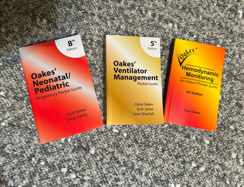 Oakes’ Pocket Guides Lot 3 Paperback: Neonatal/Peds, Ventilator, Hemodynamic