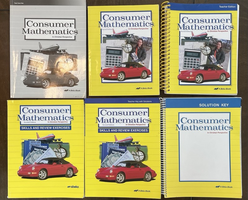 Abeka Consumer Mathematics In Christian Perspective Bundle – GOOD