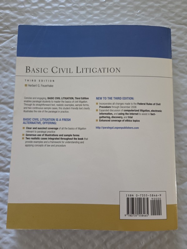 Basic Civil Litigation by Herbert G. Feuerhake 3rd Edition gallery