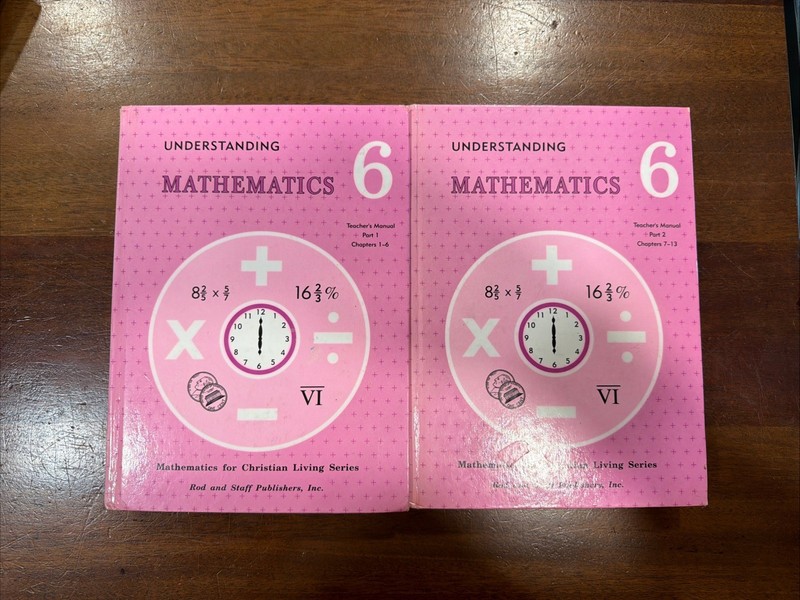 Understanding Mathematics 6 Student Teacher Manual Pt 1 1-6 Christian Living