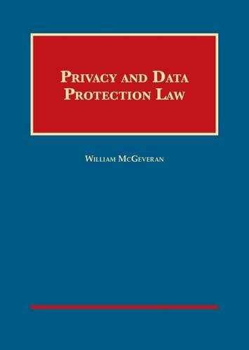 Privacy and Data Protection Law – Hardcover, by McGeveran William – Very Good