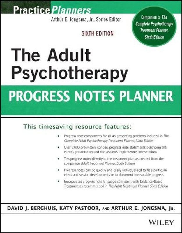 The Adult Psychotherapy Progress Notes Planner by Katy Pastoor (English) Paperba