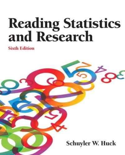Reading Statistics and Research – Paperback, by Huck Schuyler – Acceptable n