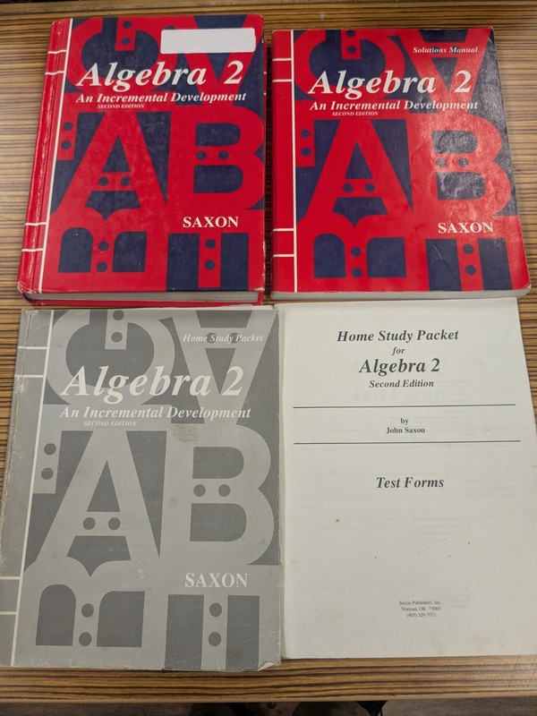 Saxon Algebra 2: (2nd Ed) BUNDLE: Text, Study Packet, Solutions Man, & Test Form