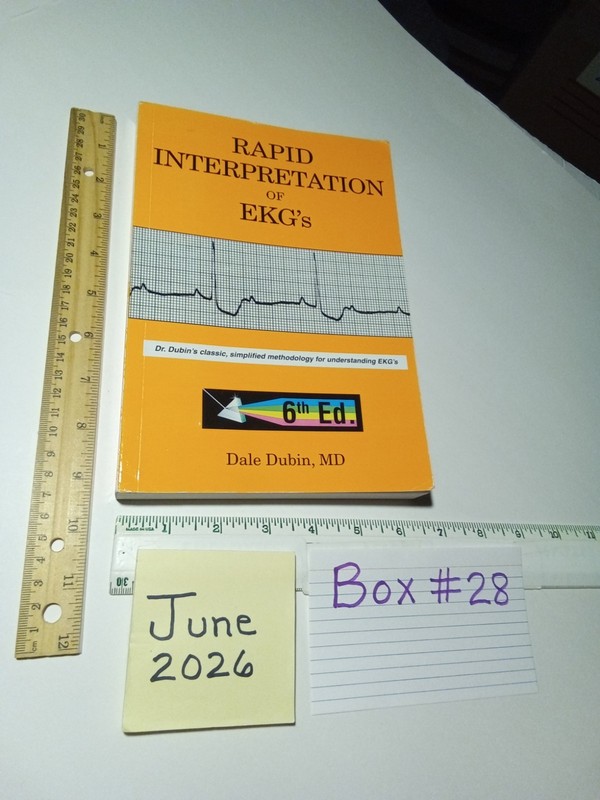 Rapid Interpretation of EKG’s, Sixth Edition – Dale Dubin, MD – PB Book