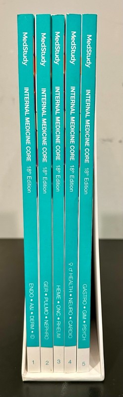 MedStudy Internal Medicine Core 18th Edition 5 Volume Curriculum Study Strong